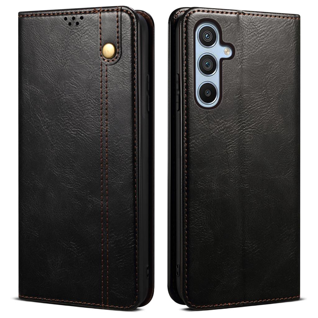 For Samsung Galaxy A16 5G/A16 4G Case Crazy Horse Texture Waxy Leather Wallet Stand Cover