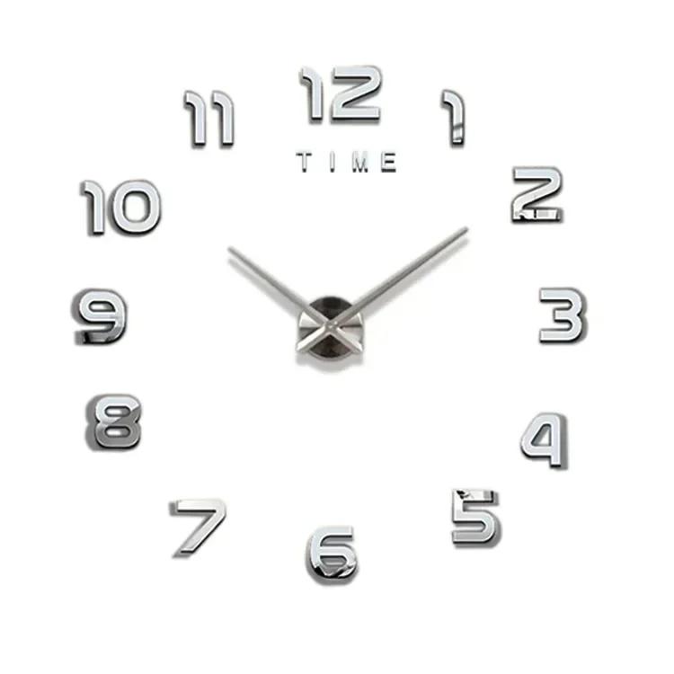 DIY Quartz Clock Fashion Watch Living Room Home Decoration Clock Acrylic Mirror Stickers Decorate a Large Garden Wall Decor
