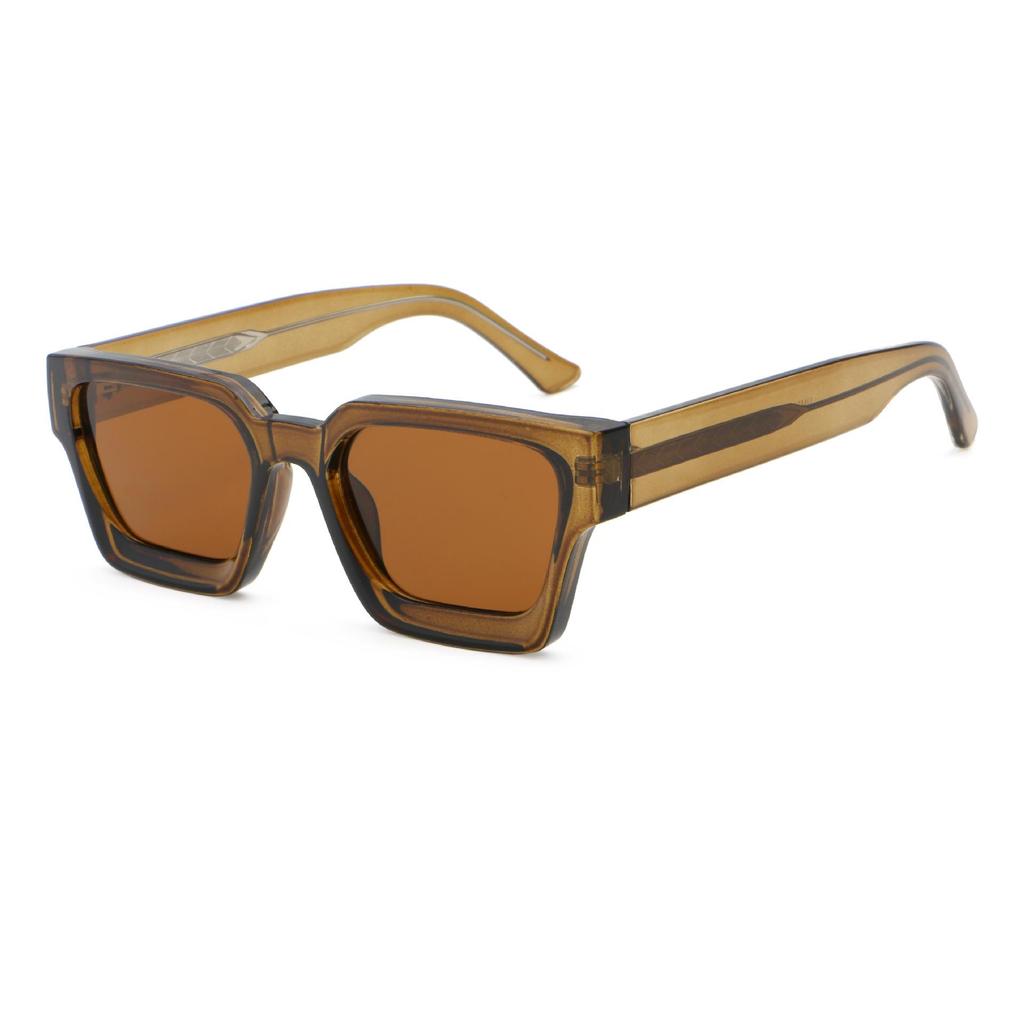 Women's High-End Retro Square Frame Sunglasses 8837 - Stylish Sun Protection for Driving