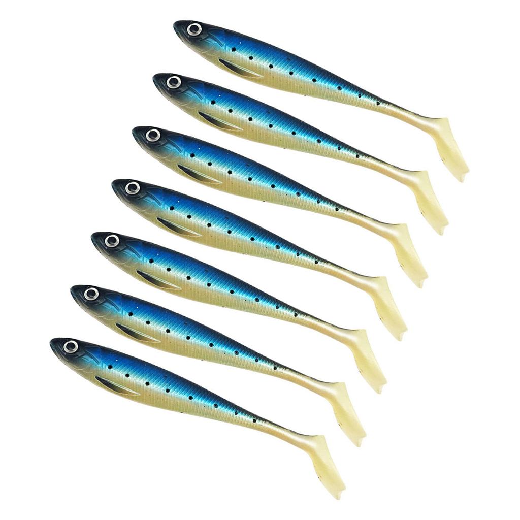 7 Stück Kunstköder Angelköder Schaufelschwanz Swimbaits für Barsch Forelle Zander Angelköder Swimbaits für Salzwasser