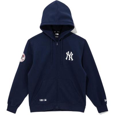 New Era MLB Logo s kapucí na zip Dlouhý rukáv Americká mikina Unisex mikina Tmavě modrá 14397882