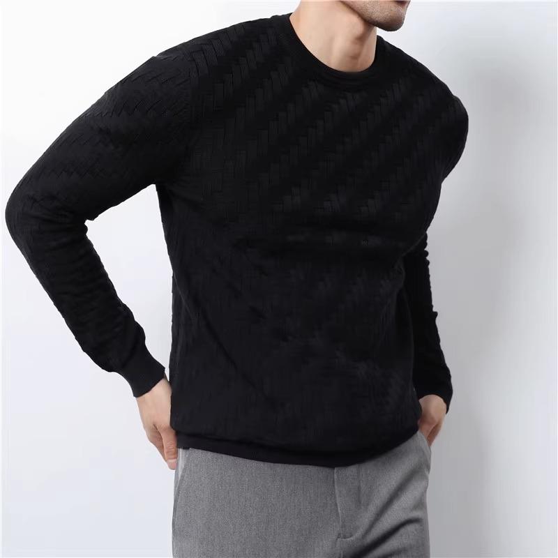 Men's High-Grade Winter Business Casual Sweater Pullover with Shirt Collar