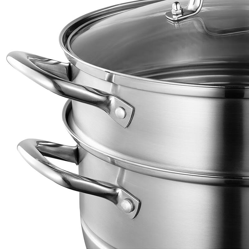 DESLON 28cm 304 Stainless Steel 2-Layer Steamer Pot
