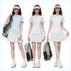 MJ STYLE Women's Color Block Drawstring Sun Protection Short Sleeve T-Shirt