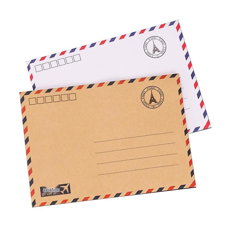 Retro Airmail Envelope & Postcard Set: Perfect for DIY Greeting Cards & Gifts