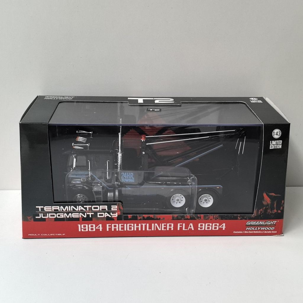 Diecast Green Light 1/43 Scale Freightliner FLA Terminator Trailer Crane 35 Alloy Car Model