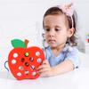 Wooden Diy Educational Toy For Children With Nonelectric Interactive Fruit Puzzle