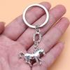 Vintage Style Horse Shoe Keychain Creative Design Stallion Charm Keyring  New Year Mascot