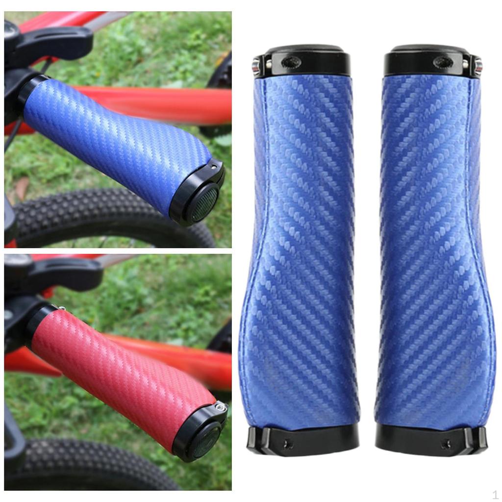 2 Pieces Universal Handlebar Grips Comfortable Slip Ergonomic Bar Shock Absorption Riding