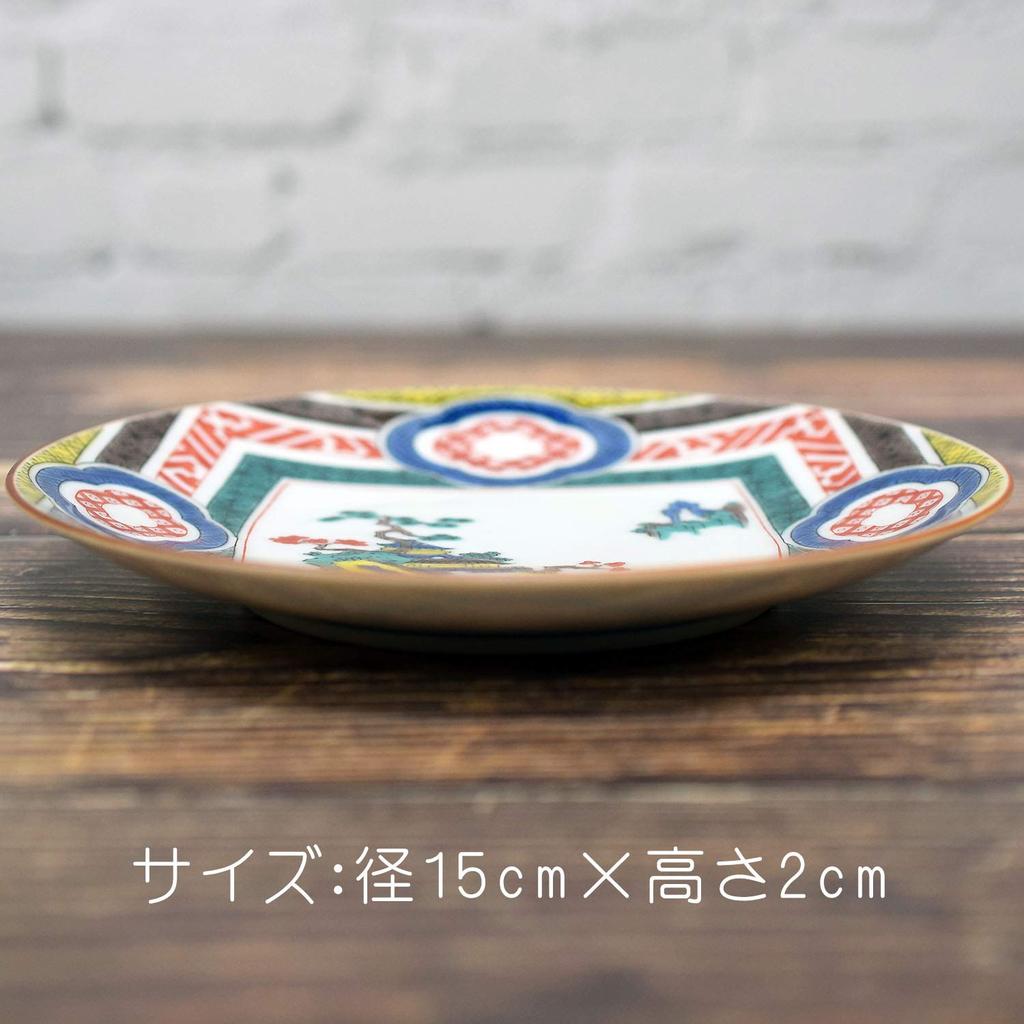 Waza No Kura: Stylish Kutani Ware Side Plate with Mokko Chirashi Landscape Design, Made In Japan, Perfect As a Birthday Gift