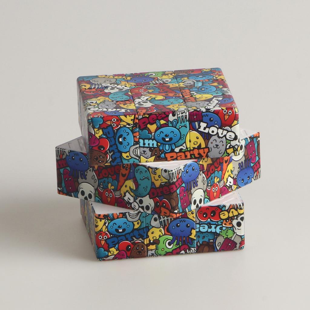 Magic Cube 3X3X3 3D Uv Color Painting Fun Stress Relief Puzzle Professional Smooth Speed Game Children'S Toys Gifts