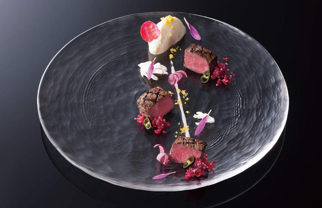 Toyo Sasaki Glass Universe Plate 300, Made in Japan, Large Round Plate, Glass Dish, Tableware, 46066