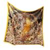 European and American animal silk scarf large square scarf 91cm travel shawl sun, moon and stars pattern thin twill scarf autumn and winter