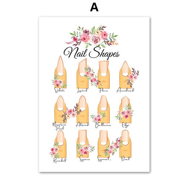Nordic Nail Polish Color Beauty Salon Make-up Nástěnné umění Malba na plátno Plakáty a obrazy Nástěnné obrazy pro manikúru
