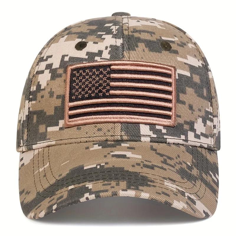 Unisex US Flag Embroidery Baseball Caps Spring Autumn Outdoor Adjustable Casual Hats Dad Hat Sunscreen Hat