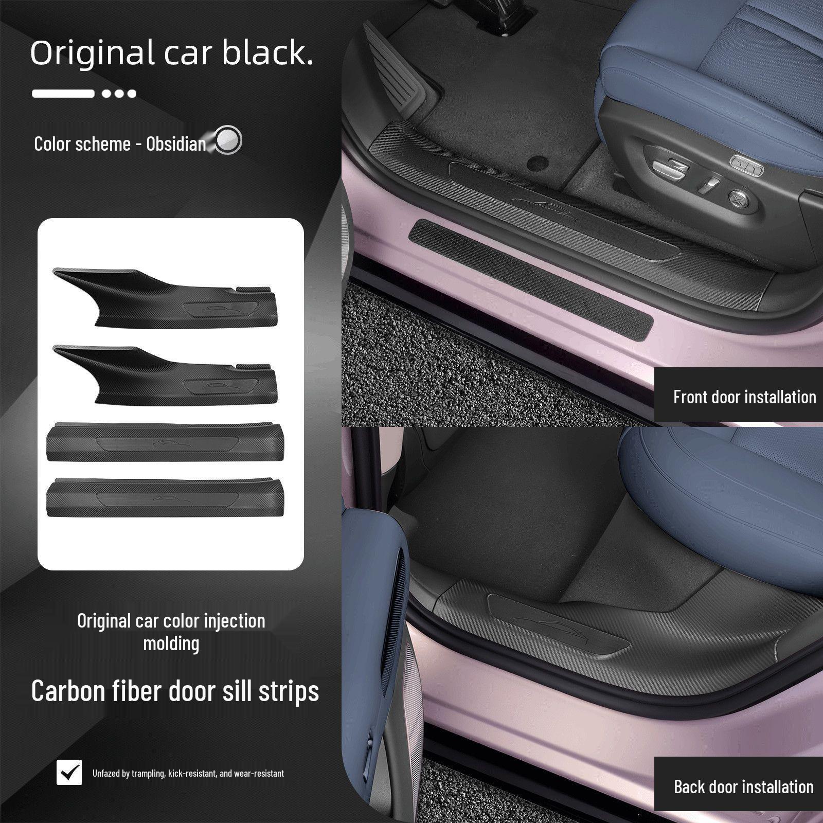 Xiaomi YU7 Non-Slip Carbon Fiber Door Sill Strips & Trunk Guard For YU7 Glue-Free