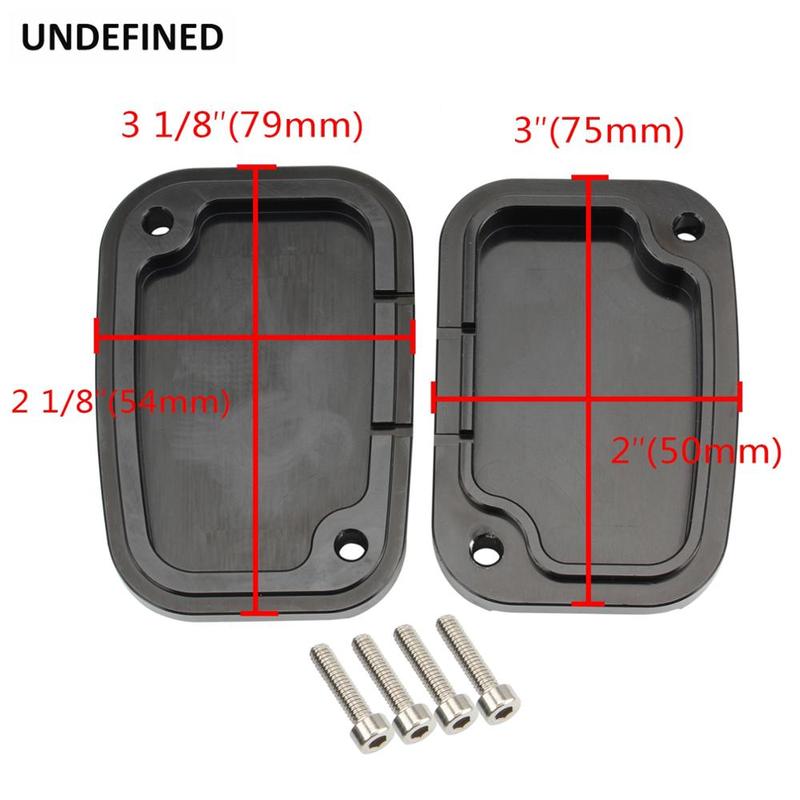 Motorcycle Front Rear Brake Reservoir Master Cylinder Covers For Harley Touring Road King Electra Street Glide FLH FLRT V-Rod