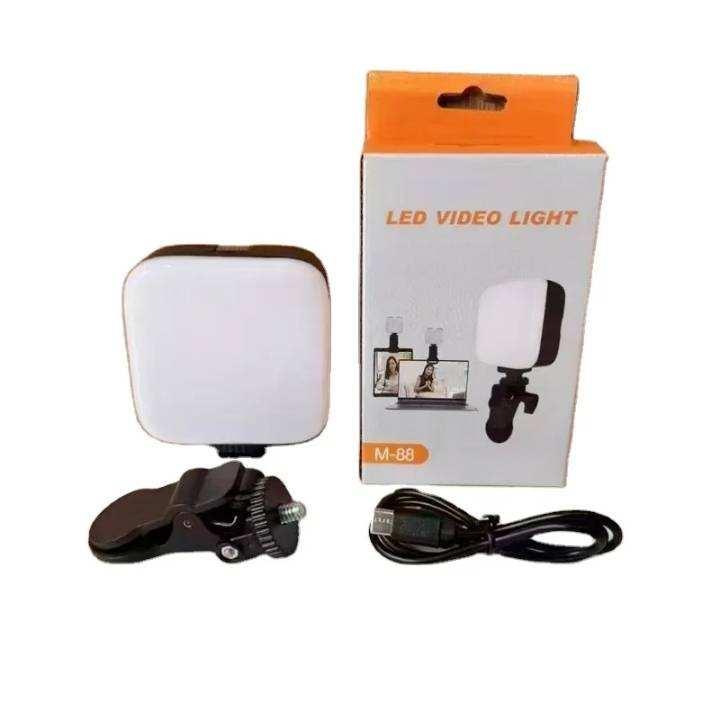 High Quality and Durable Rechargeable Mini LED Fill Light Portable Clip-On Lamp for Live Streaming Video Calls and Vlogging