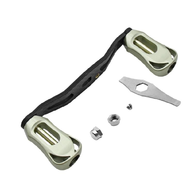Carbon Fiber Fishing Reel Handle Replacement Fishing Baitcast Reels Handle Double Rocker Fishing Reels Accessory светлый золота