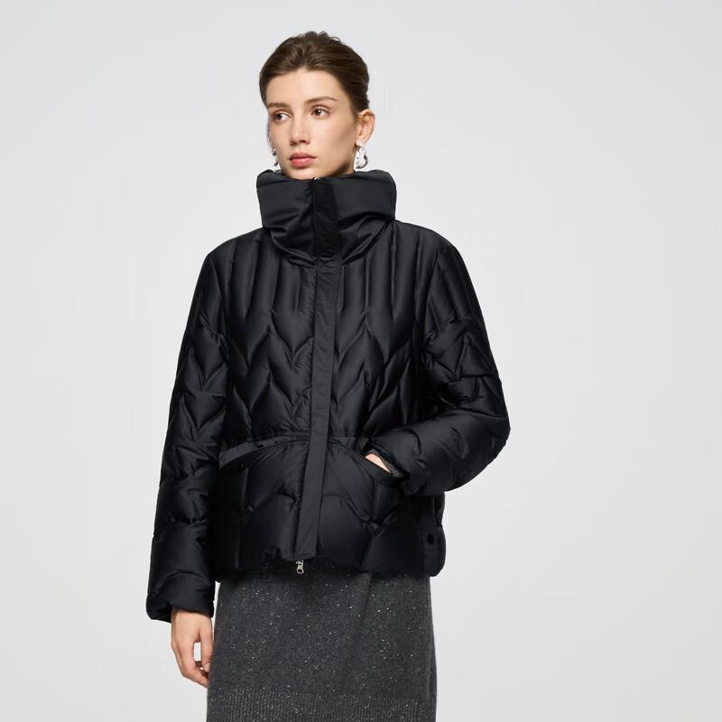 

ELLASSAY Women s Short Stand-Collar Down Jacket M