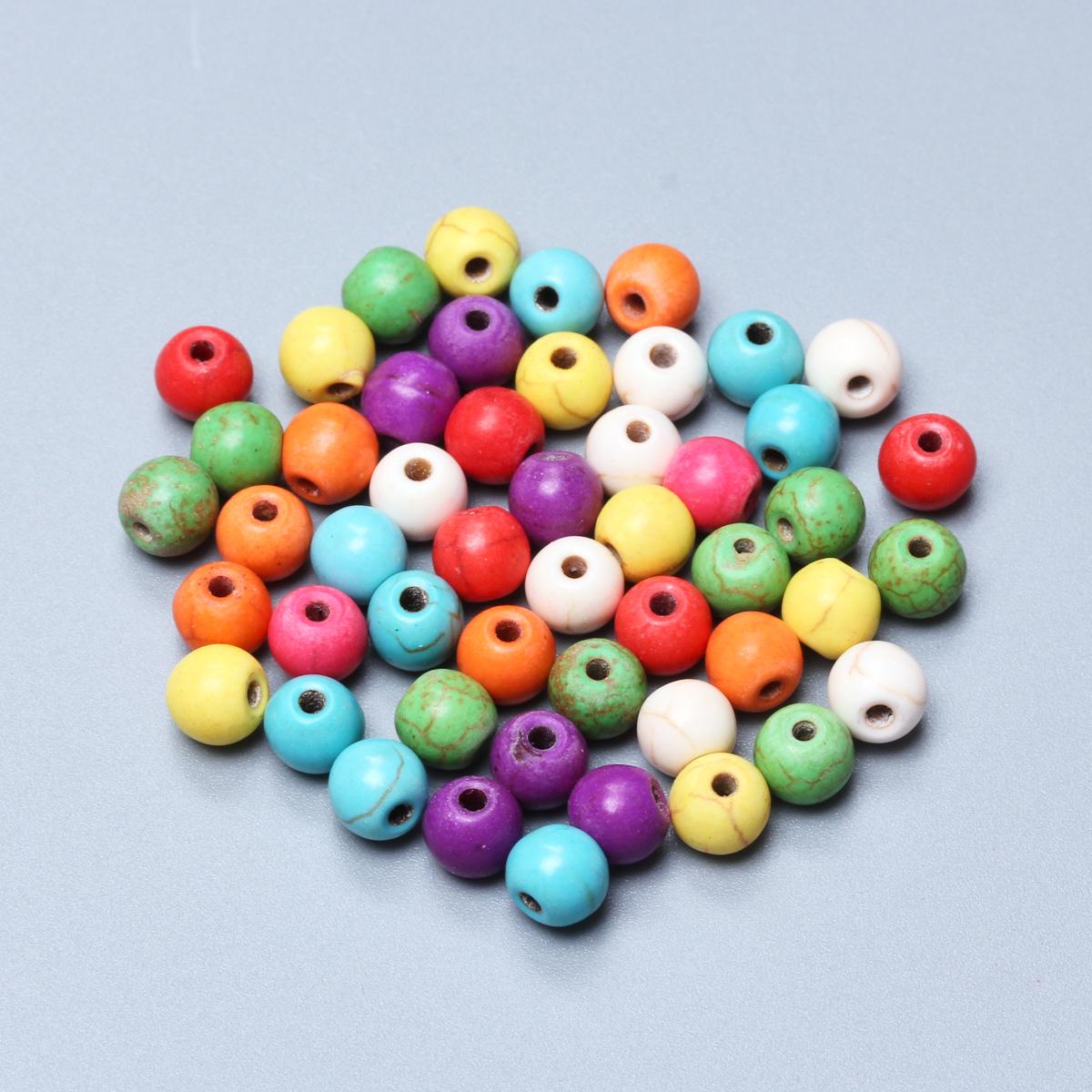 

Товары для вечеринок 4/6/8/10/12 мм бирюзовый 20-60 шт. натуральный камень россыпью бусины ожерелье браслет смешанный цвет DIY материал круглый брелок ручной работы 6mm 50Pcs