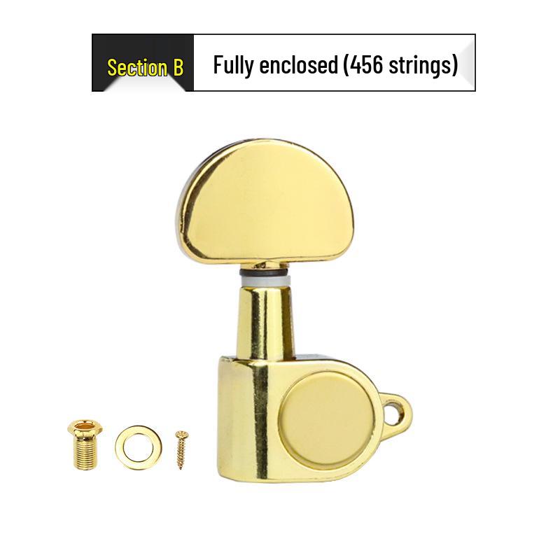 Wooden Folk Guitar Tuning Knobs: Fully Enclosed & Semi-Enclosed Adjusters