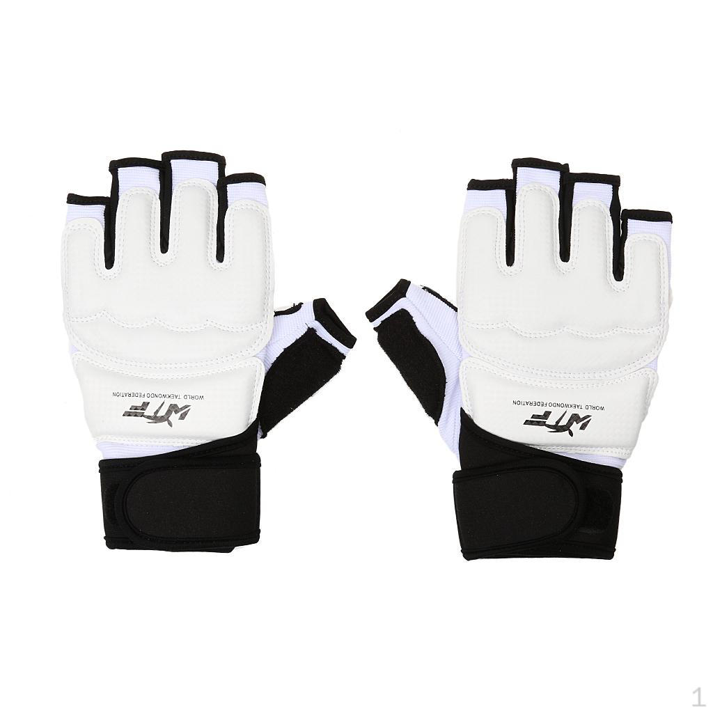 

1 Pair Unisex Half Finger Boxing boxeo en tailandia Thai Sandbag Punch Gym Training Padded Gloves XL білий