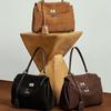 Light Luxury Imported Soft Suede Tote Bag Lazy Wind Large Capacity Matte Cowhide Lock Women'S Messenger Shoulder Bag