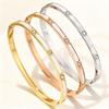 Elegant Gold-Plated Titanium Steel Women's Bracelet - Exquisite European & American Design