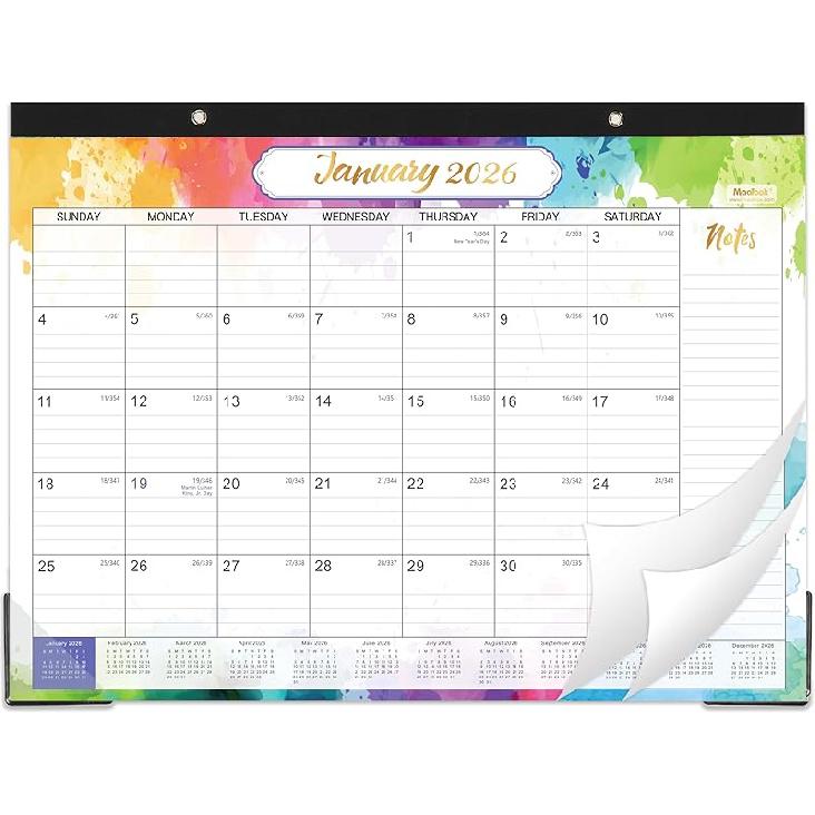 2026 Desk Calendar - Desktop Calendar 2026, Jan. 2026 - Dec. 2026, 12 Months Desk Calendar 2026, Standing Flip Calendar 2026, 9.8 x 8.3 , Thick 2026 Desk Calendar