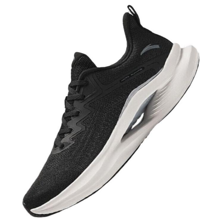 New Anta Taming The Wind Shock Absorbers With Slip Resistant Features Low Top Running Shoes Men's Black Gray 112425536-7