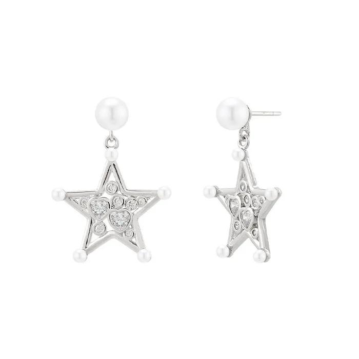 Heart In Star Earrings