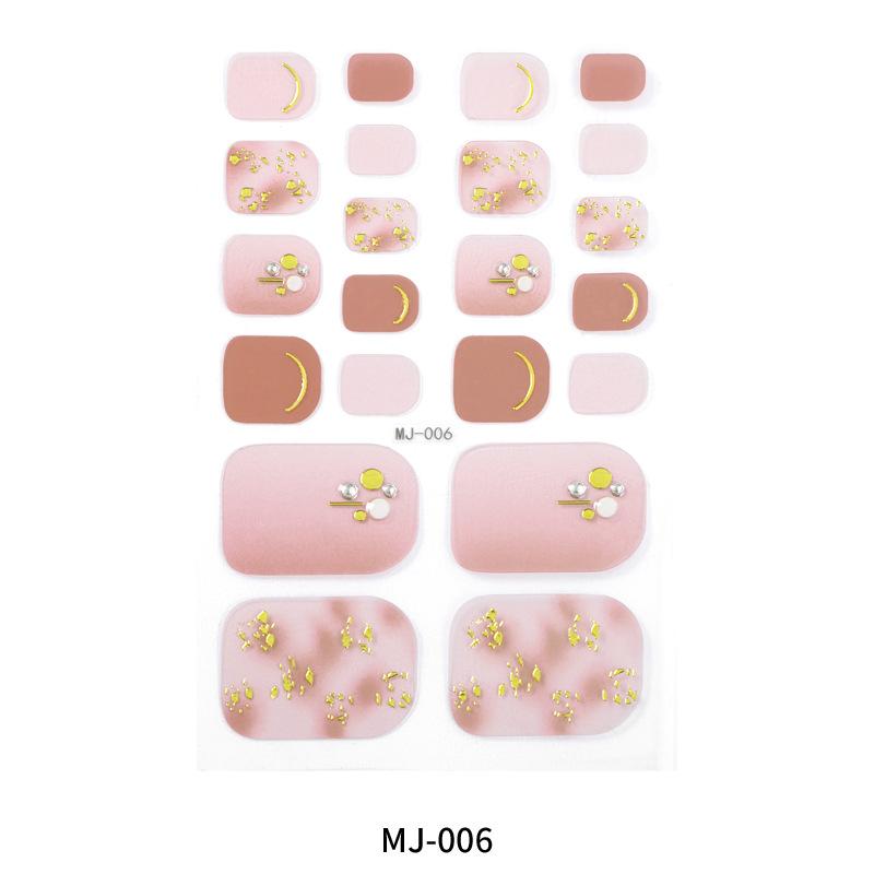 

Новая наклейка для ногтей на ногах, украшение 5D, трехмерная имитация алмаза, наклейка для маникюра на ногах, полная наклейка