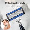 Men's Eight-Blade Old-Fashioned Shaving Razor with National Style Handle
