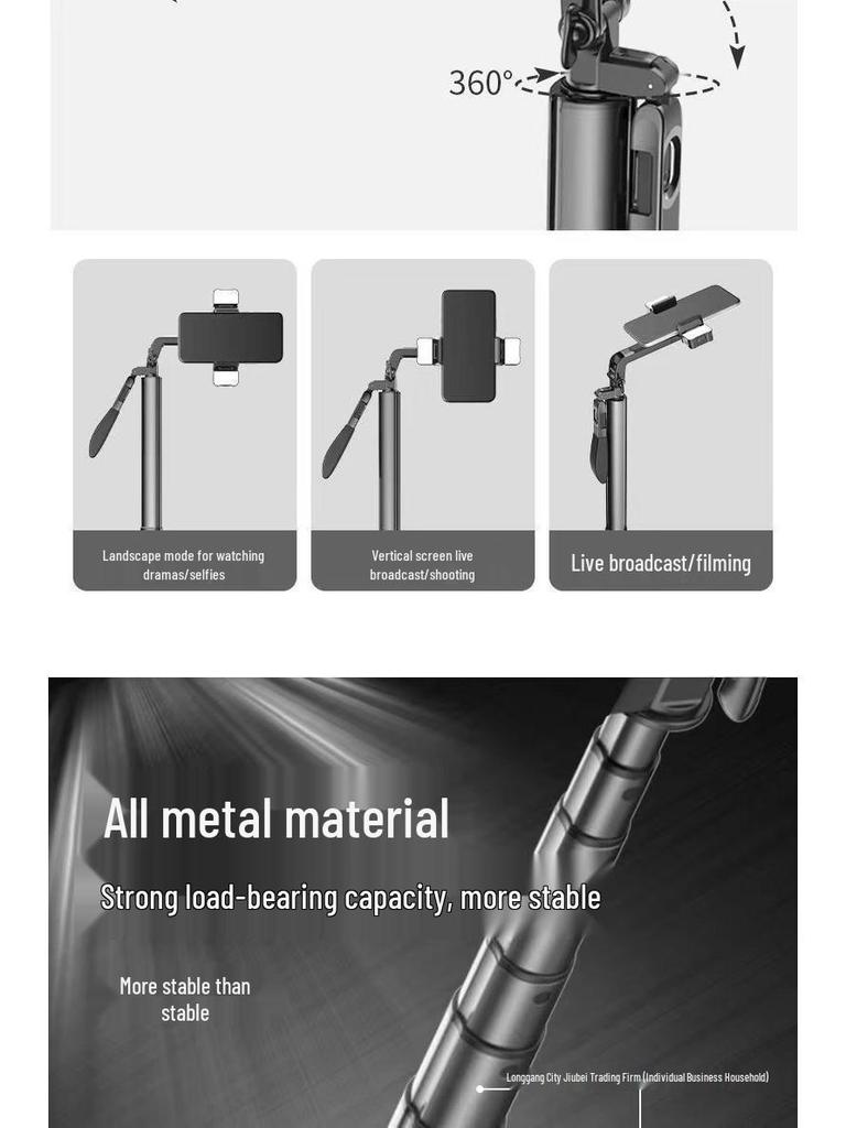 2025 Luxury All-Metal Selfie Stick & Tripod for Steady Video and Photos