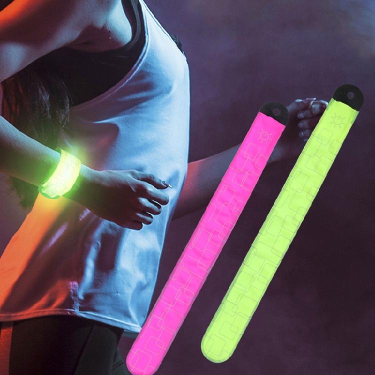 Reflective LED Light Bracelets Night Safety Reflective Bands LED Wristband Wearable Running Arm Belt for Running