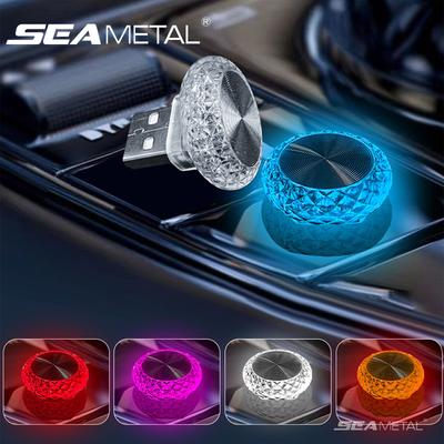 Luz Ambiental USB para Coche Lámparas Decorativas LED Mini Portátiles Luz Nocturna para Interior de Coche