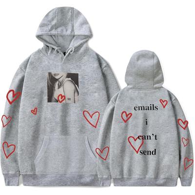Sabrina Carpenter Bluzy z Sercem Emails I Can't Send Merch Bluzy z Kapturem Kobiety Mężczyźni Casual Długi Rękaw Luźne Klasyczne Proste