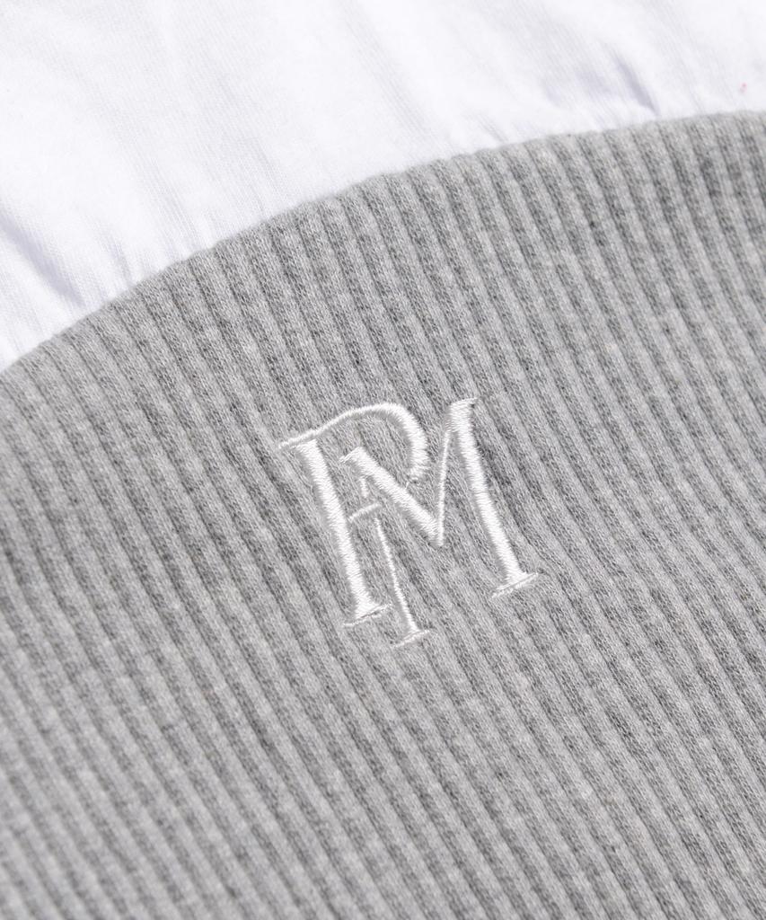 PEACE MAKER Knit Top Layered Tee (Grey)