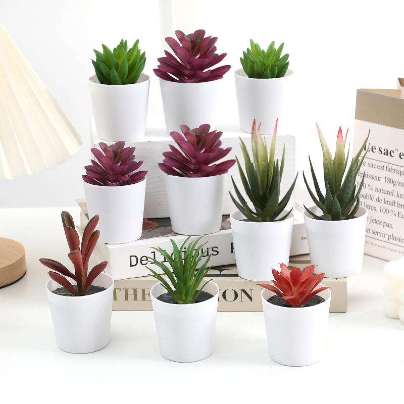 Artificial Plants Succulent Flowerpot Mini succulents Bionic Potted Plant Desktop Potted Plant Home Decoration Mini Potted Plant
