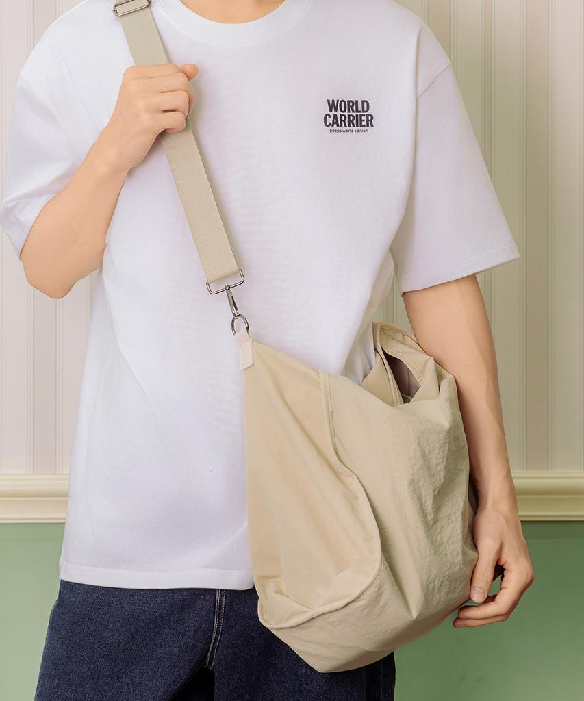 Peeps Flow Bag (Beige) Nylon Shoulder Bag