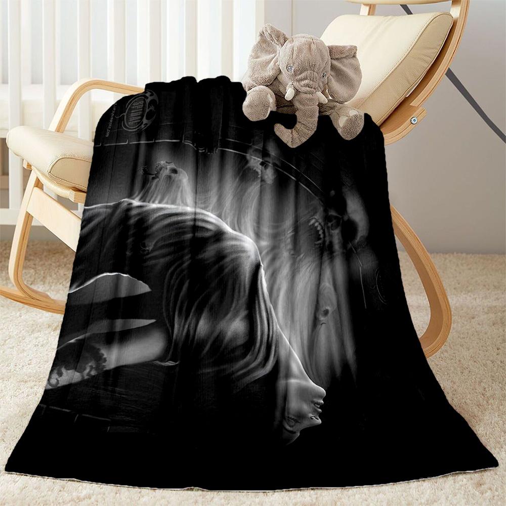 Gothic Style Blanket Ultra-Soft Perfect for Chair Livingroom Office for All Occasions Digital Print Suitable for Gifting Relatives and Friends