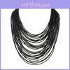 Multi Inspired Boho Layer Leather Rope Necklace For Street Vintage Style Outfits