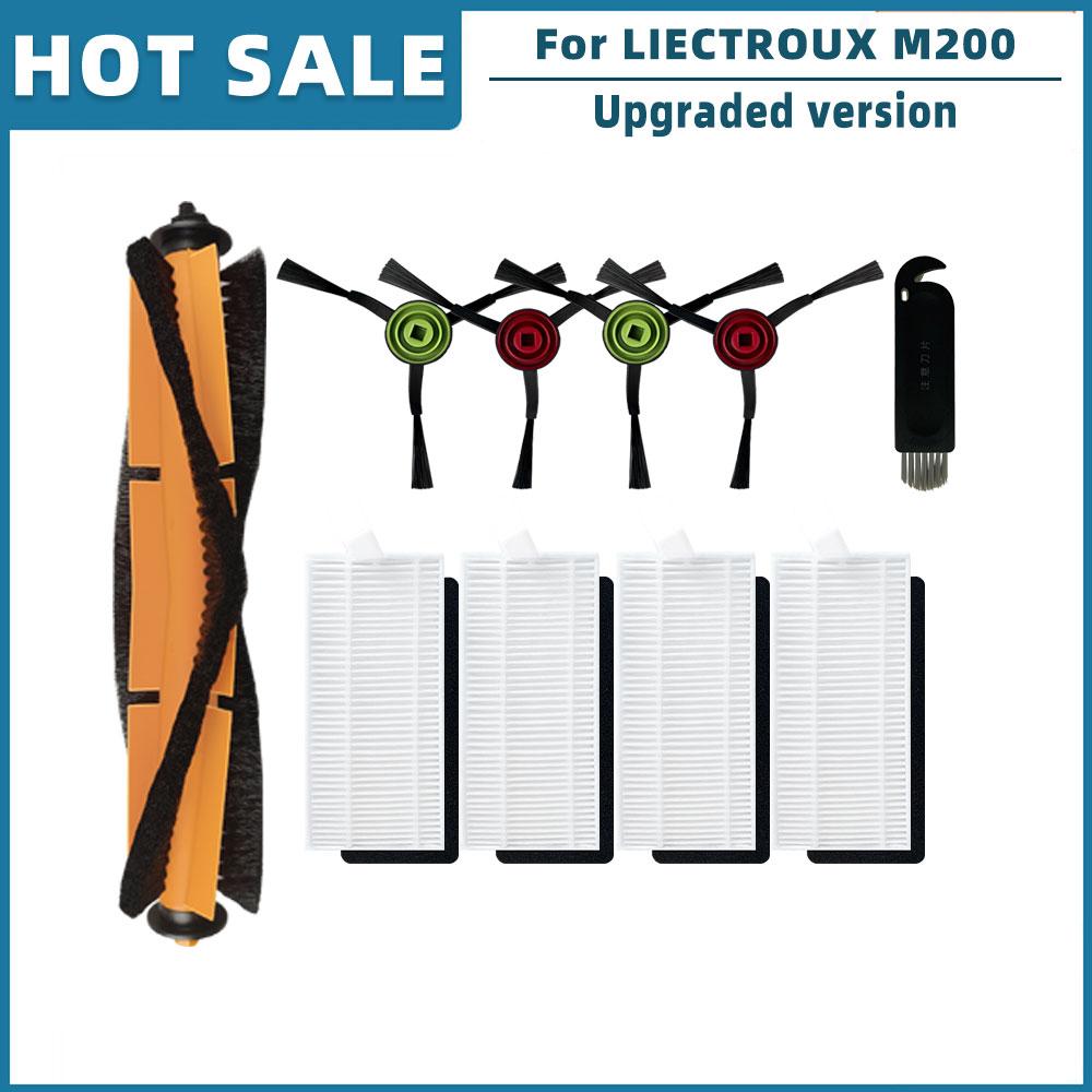 For LIECTROUX M200 Robot Vacuum Cleaner Spare Parts Accessories Main Side Brush Hepa Filter Mop Rag Dust Bag