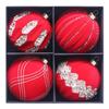 Elegant Christmas Sphere Hanging Ornament Flocking Christmas Baubles with Rhinestones for Elegant Holiday Tree Trimming