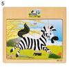 Wooden Colorful Dinosaur Zebra Animal Jigsaw Puzzles Board Intelligent Kids Toy