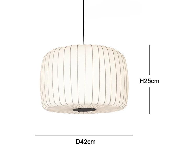 

Современная скандинавская минималистичная люстра в стиле ваби-саби из шелковой ткани, светодиодная, для столовой, бара, домашнего декора, спальни, двухуровневая подвесная лампа, скандинавский подвес No bulb