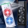 Double-Headed Spray Air Conditioner Fan 3 Speeds Rechargeable USB Desk Air Cooler Night Light Easy Cooling for Office Home