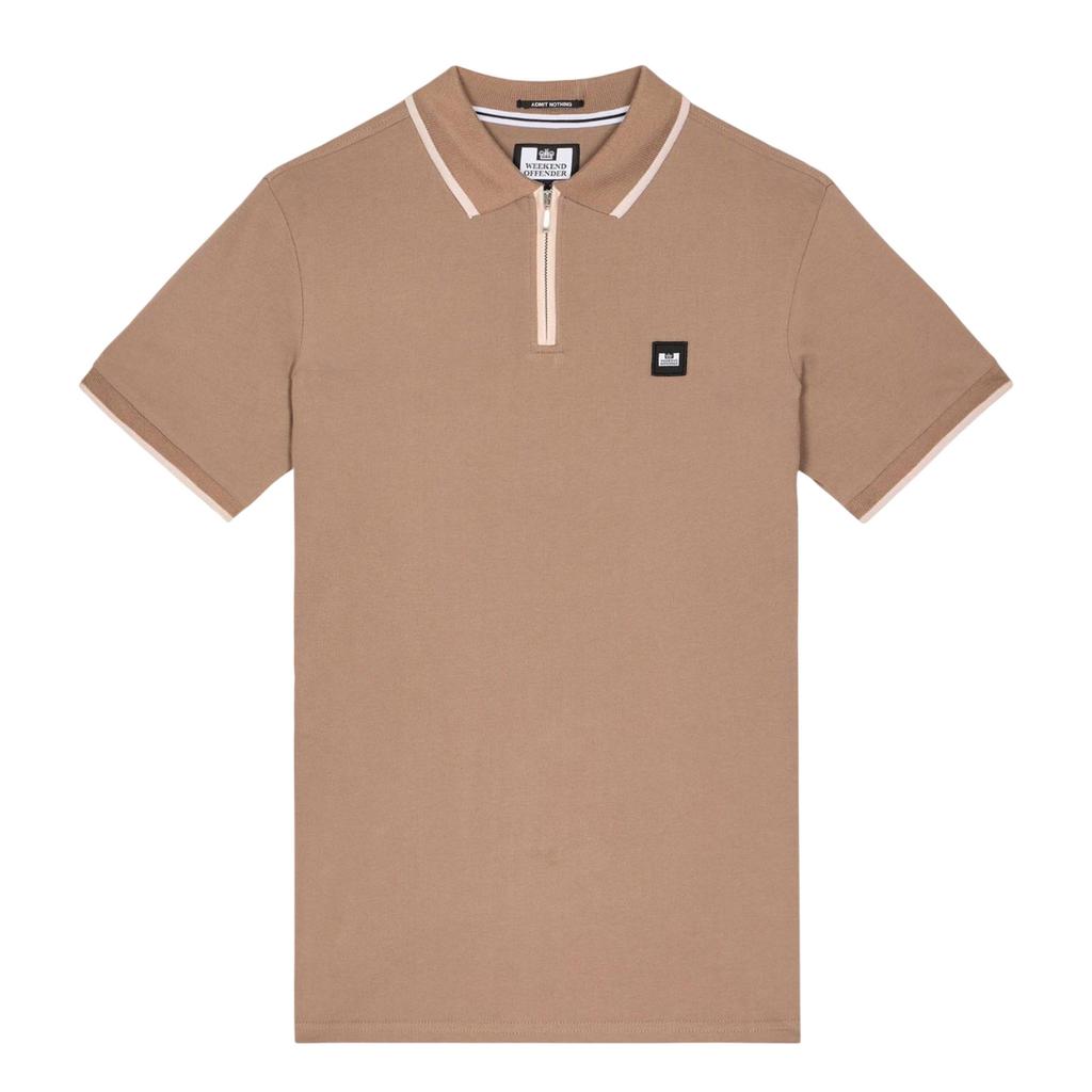 Weekend Offender Mens Shore Zipped Polo Shirt