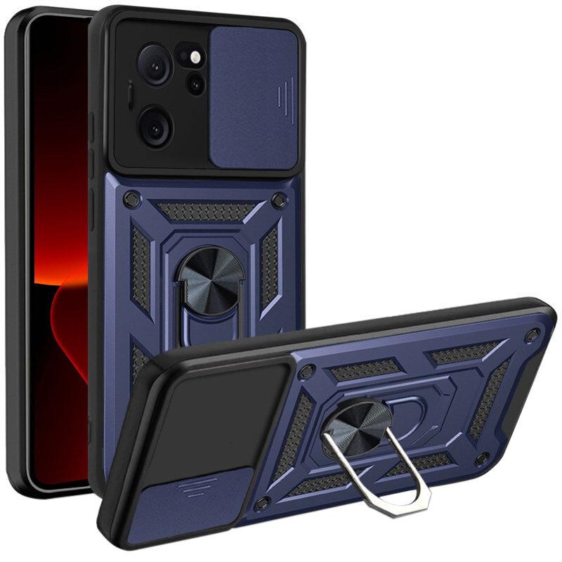 Armored case for Xiaomi 13T / 13T Pro, CamShield Slide, navy blue